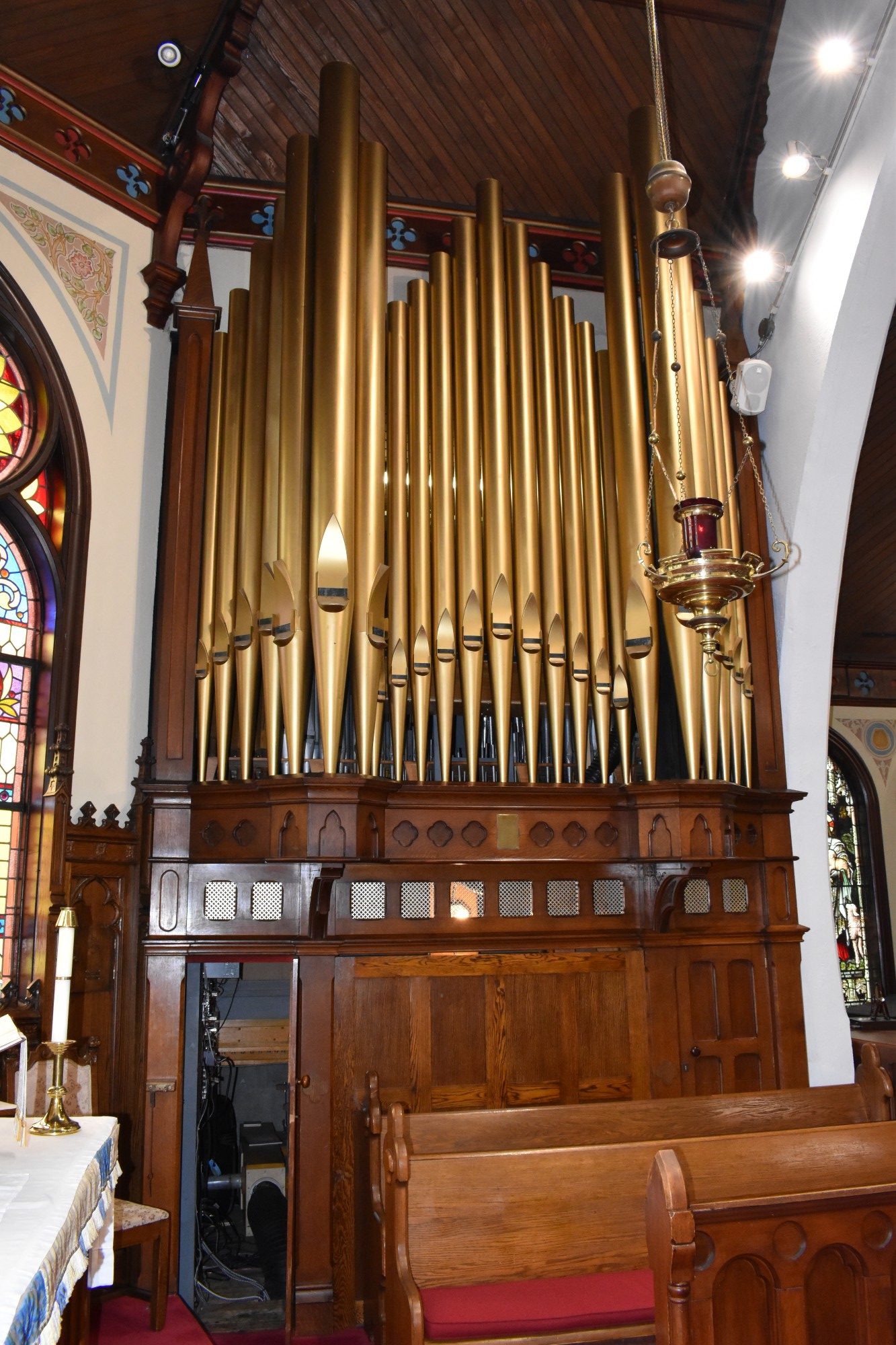 Existing pipe organ at the Church of the Epiphany, Kingsville.